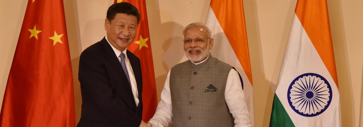 President Xi Jinping with Indian Prime Minister Narendra Modi